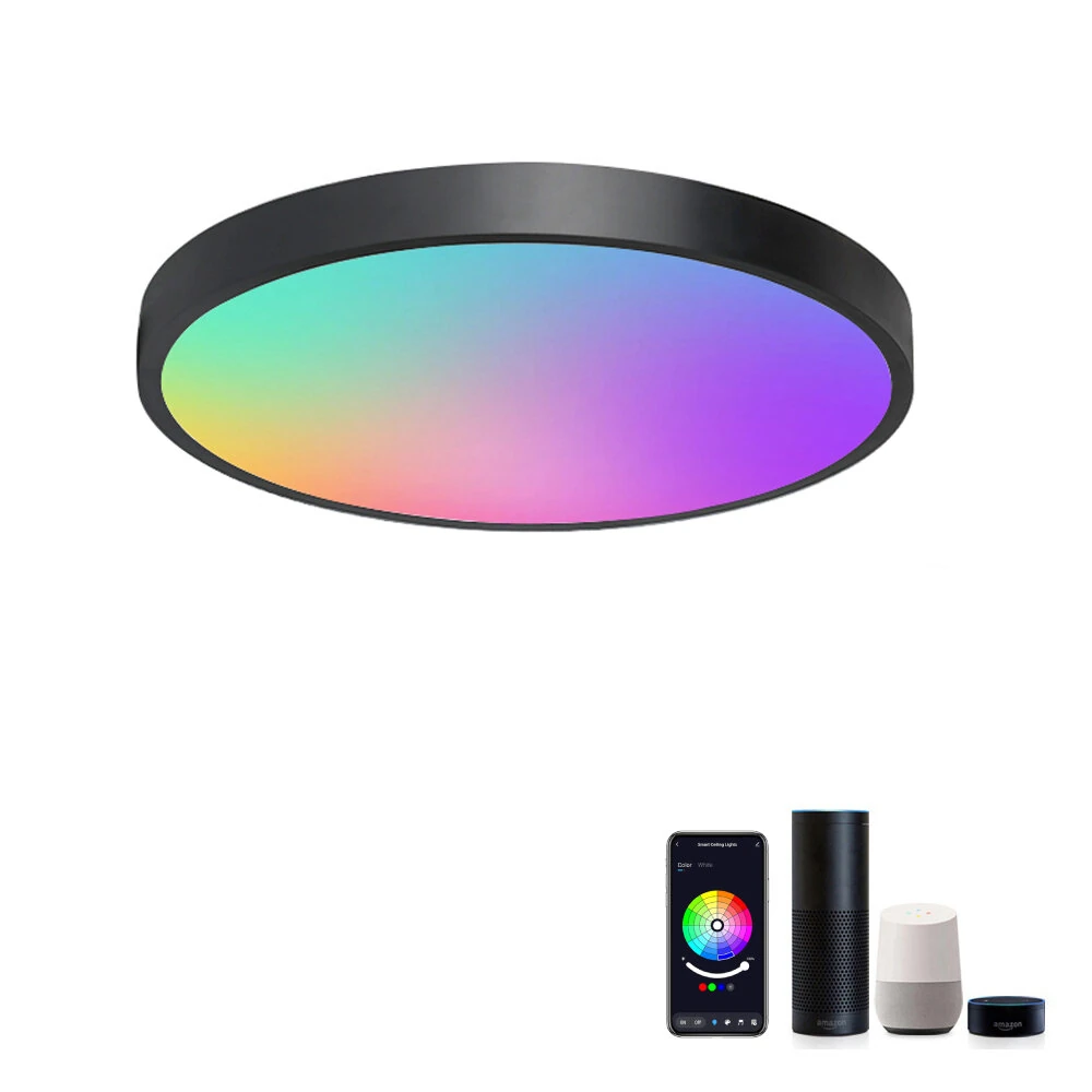 Gosund LB13 20W Smart Ceiling Light 1600LM RGB+CW LED Ceiling Lamp 30cm Voice Control With Alexa & Google Home (image for) Gosund LB13 20W Smart Ceiling Light 1600LM RGB+CW LED Ceiling Lamp 30cm Voice Control With Alexa & Google Home